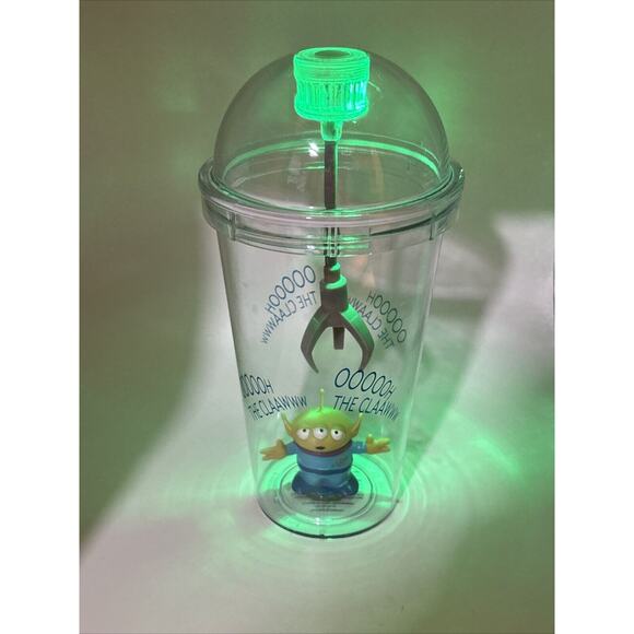Disney Parks Pixar Toy Story Little Green Alien Claw Light Up Cup Tumbler - Picture 9 of 10